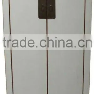 Chinese Antique Style Beijing Black Two Door Two Drawer Cabinet thumbnail-1