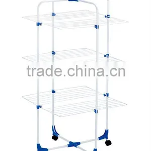 Foldable Metal Crossed Clothes Hanging Rack thumbnail-1