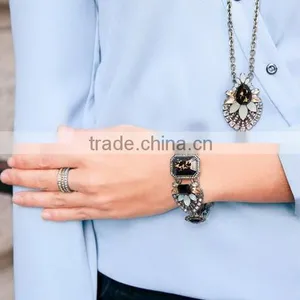 Black Diamond Rhinestone Bracelet thumbnail-1
