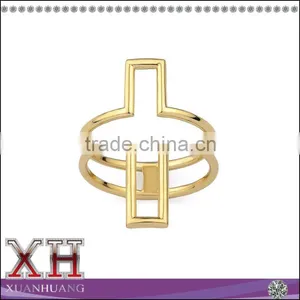 Xuanghuang Silver Jewelry Guangzhou Factory Silver Gold Plated Cross Ring thumbnail-1