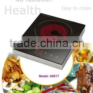 Stainless Steel Body Single Burner Portable Stove Cooker Hob Ceramic Glass thumbnail-5