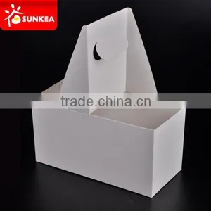 Custom Made Paper Coffee Cup Carrier With Handle thumbnail-3
