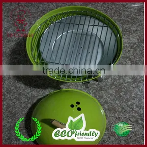 UrCooker XT-JNQ05 Cute Green Round Custom Design Portable Charcoal Bbq Grill thumbnail-1