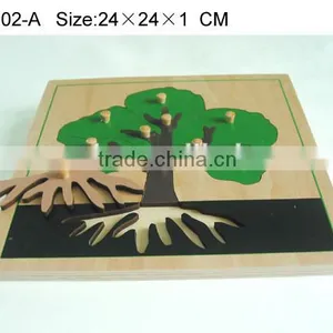Hot Selling Wooden Learning Educational Mould Tree Puzzle thumbnail-1