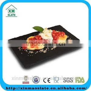[factory Direct] 25X20cm Natural Edge Rectangle Slate Plate Item CP-2520RD2A thumbnail-1