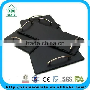 Big Size Natural Slate Food Tray With Handles thumbnail-1