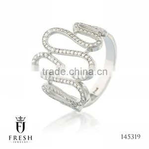 Fashion 925 Sterling Silver Ring - 145319 , Wholesale Silver Jewellery, Silver Jewellery Manufacturer, CZ Cubic Zircon AAA thumbnail-1