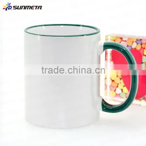 Factory Directly 11oz Rim and Handle Color Blank Sublimation Heat Press Machine thumbnail-1