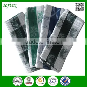 China Wholesale Waffle Kitchen Towels With Yarn Dyed Apple Jacquard Design thumbnail-1