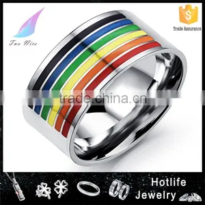 Stainless Steel Jewelry Wholesale New Product Rainbow Ring thumbnail-1
