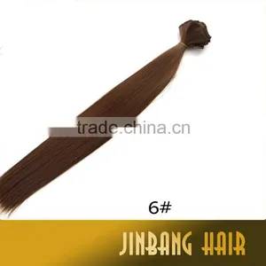 Fast Wholesale 22inch 130g Following Silky Straight Synthetic Hair Two Clips Hair Extension thumbnail-3