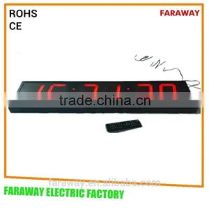6"&7"large Red Remote Led Digital Wall Clock With Countdown/countup Function for Sports thumbnail-1