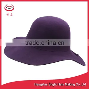 Classical Large Brim Wool Felt Hats Floppy Women Hat thumbnail-1
