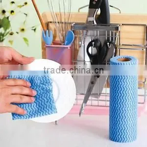 50sheets/roll Household Scouring Pad Kitchen Nonwoven Dish Cloths Cleaning Tools thumbnail-1