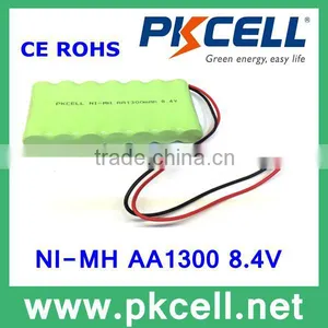 Good Quality Rechargeable Battery Pack 8.4V AA1300mAh NiMH Battery Pack From Shenzhen PKCELL thumbnail-1