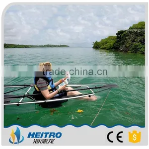 Small Clear Plastic Kayaks, Double Fishing Boat, PC Rowing Canoe thumbnail-1