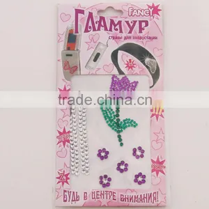 Popular Custom Shape Mobile Phone MP3 Crystal Stickers DIY Product thumbnail-1