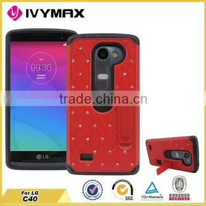 Hot Selling Models Diamond Stand Cover Case for lg C40 Leon thumbnail-2