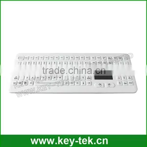 IP68 Design Medical White Keyboards With Touchpad, Desk Top Version thumbnail-1