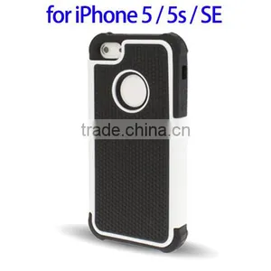 2 in 1 PC + Silicone Case for IPhone 5 / 5s, Heavy Duty Back Case for IPhone SE thumbnail-1