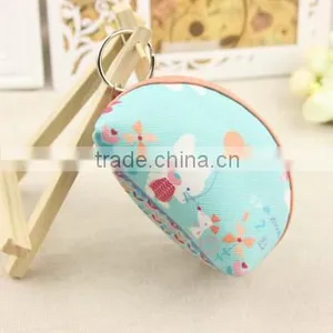 Girls Cute Digital Printing Cartoon Soft PU Zipper Card Key Coin Purse thumbnail-2