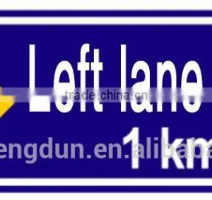 Left Lane Closed - Aluminium Metal Road Construction Safety Signs for Work Safety thumbnail-1