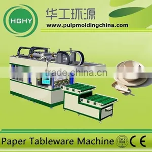 HGHY High Quality Biodegradable Disposable Bamboo Bagasse Paper Dish Pulp Molding Machinery thumbnail-1