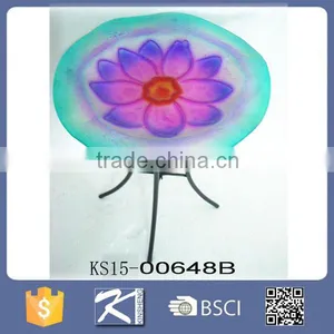 Kinsheng New Product Garden Decoration Glass Bird Bath thumbnail-2