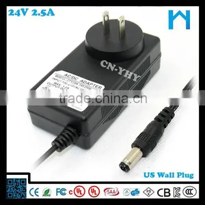ac 110 240v 50 60hz 24v 2.5a 60w ac dc Wall Mounted Power Adaptor thumbnail-1