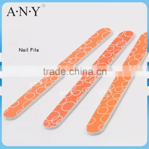 Nail Manicure Orange Emery Sand Paper Round Nail FIle 100/180 thumbnail-1