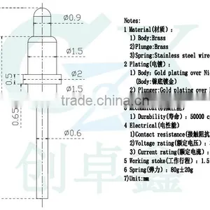 Led Lighting Charger Pogo Pin Brass Connector Pin for PCB thumbnail-5