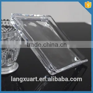 LXHY-P017 Cheap Clear Square Shape Heat Resistant Glass Plate thumbnail-4