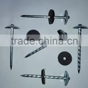 Galvanized Roofing NAILS ( 2 -1/2" x 9mm ) With Plastic Washer Boa Sorte Trade Ssurance Sinolink thumbnail-2