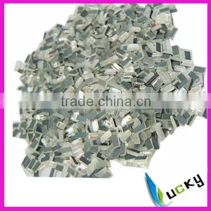 Mirror Glass Flat Back Crystal Rectangle 3x7mm Clear Color thumbnail-1