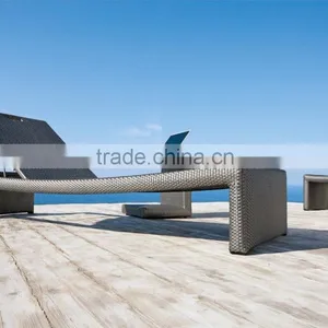 Synthetic Rattan Sun Lounger - Patio Sunbed - Plastic Sunbed thumbnail-1