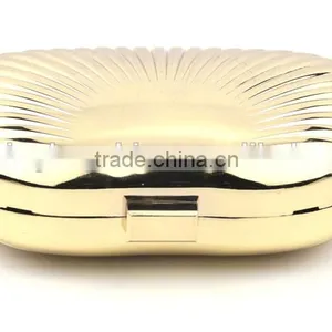 Women's Fashion Bag Unique Design Gold Metal Clutch thumbnail-4