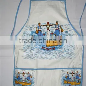 Halter-neck Style Sleeveless Kitchen Cooking Apron With Pocket Cooking Cotton Apron Bib(White) thumbnail-2