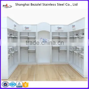 Newest High End Customized Wooden Stainless Steel Display Showcase thumbnail-1