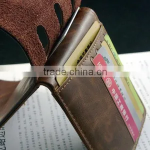 Cool Pocket Purse Credit Card Holder Mens Genuine Bifold Leather Wallet thumbnail-6