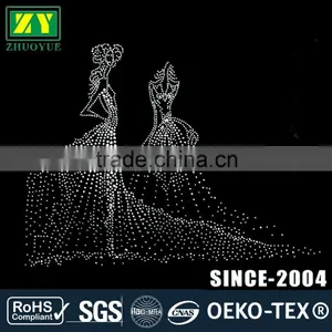 Lead Free Hotfix Motif 2015 New Design Hotfix Transfer With MC Stones For Wedding Dress Shoes T Shirts thumbnail-1
