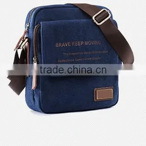 2016 Factory Manufactory Custom Mens Vintage School Shoulder Bag Pocket Briefcase Casual Messenger Bag Canvas Cloth thumbnail-4