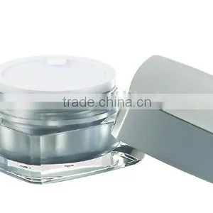 Cosmetic Octagonal Square Arcylic Cream Jar thumbnail-2