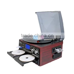 Antique Gramophone Usb sd Cassette lp Radio Record Vinyl lp Player thumbnail-1