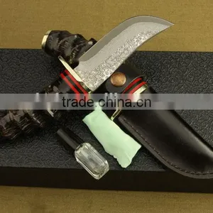 OEM New Arrive Damascus Straight Knife for Collection thumbnail-4