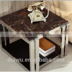 2016 Cheap Stainless Steel Modern Design Glass Center Table thumbnail-6