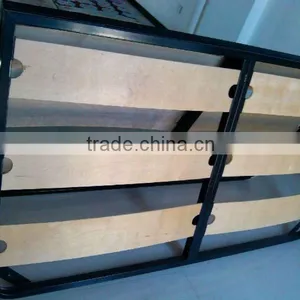 Metal Tube Bed Frame With Poplar Slats thumbnail-1