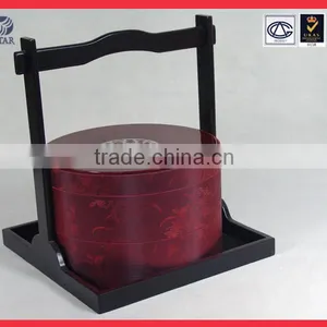 Delicate Tube Shape Paper Gift Box With Wooden Handle thumbnail-1