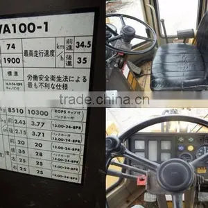 WHEEL LOADER USED KOMATSU WA100 -1 JAPANESE FRONT LOADER 1.2m3 BUCKET SIZE thumbnail-5