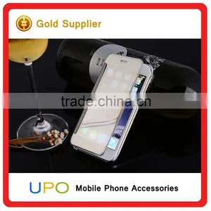 [UPO] Electroplating Folio Screen Wallet Book Clear View Mirror Flip Mobile Covers Case for IPhone 6 6s Plus thumbnail-1