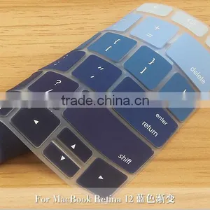 Wholesale for Macbook Retina 12 Keyboard Cover Gradient Colors Silicone Keyboard Cover Skin thumbnail-4